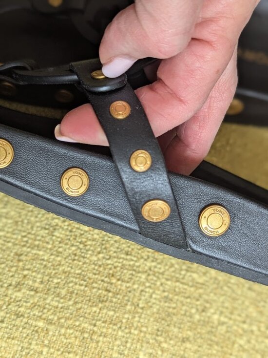 NIB Tory Burch Miller Cloud Coin Leather Sandal black - Picture 2 of 3